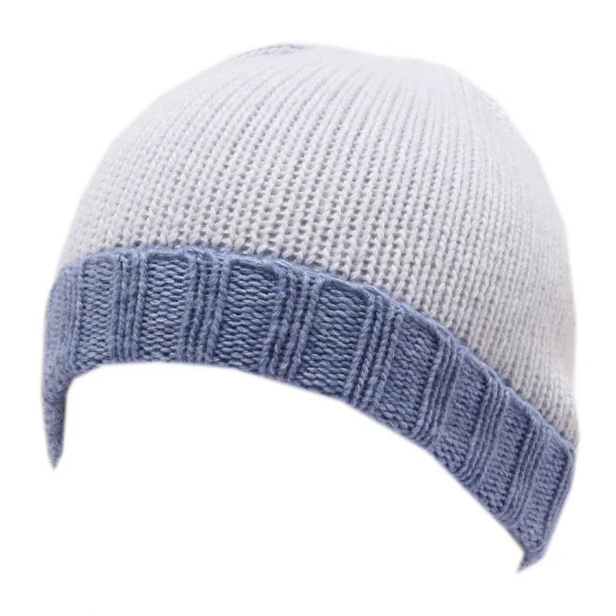 9304Y cuffia bimbo boy PAULA light blue/blue mix wool beanie hat