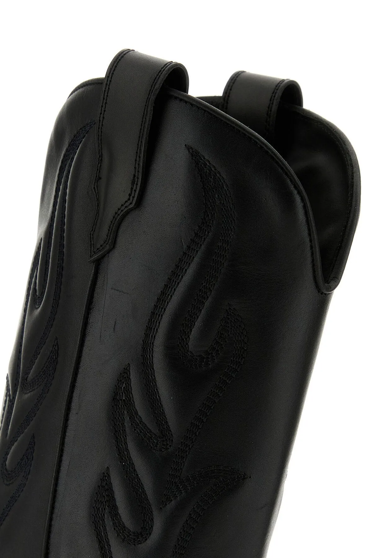 Black leather Santa Fe boots    