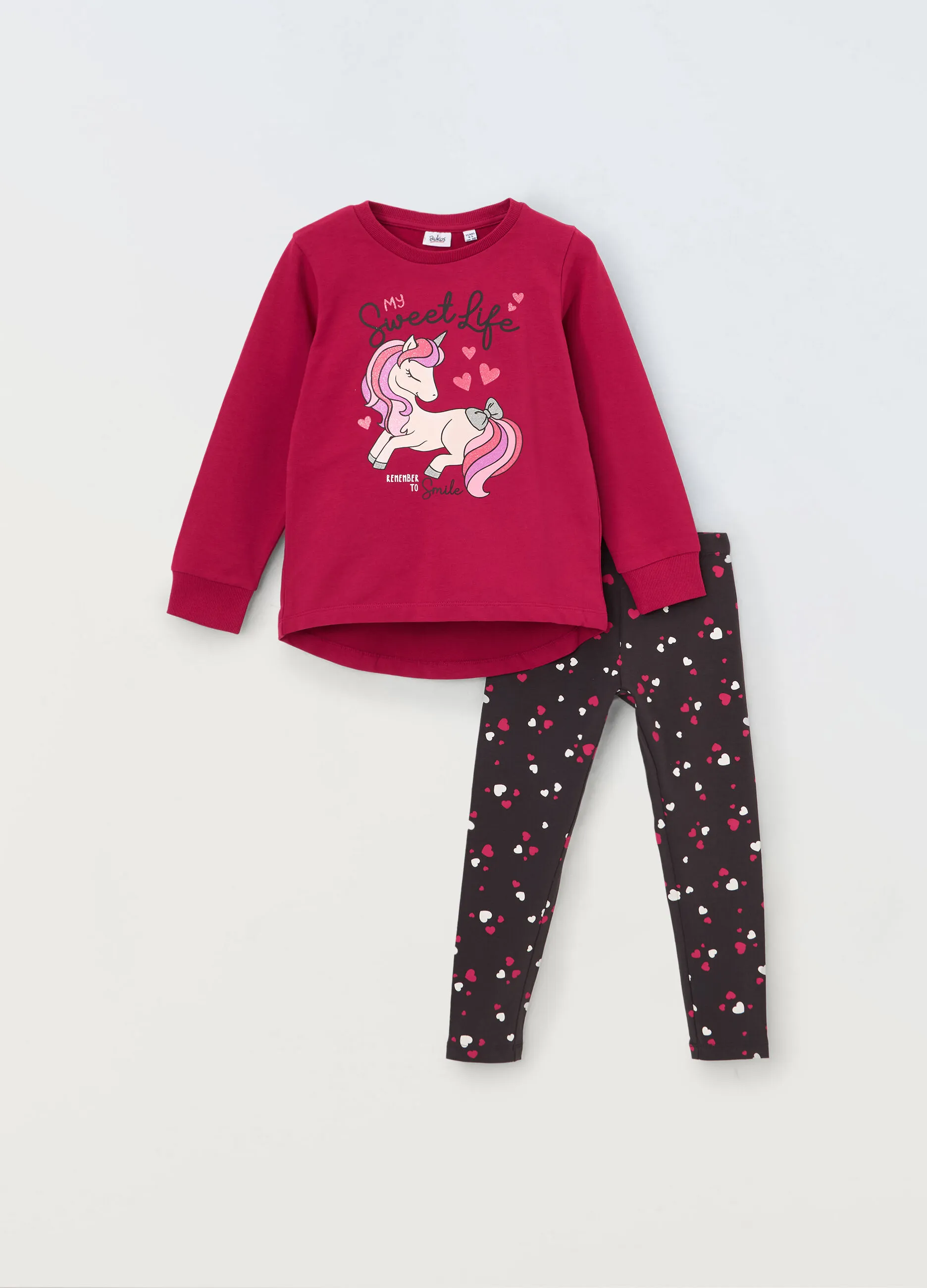 BLUKIDS  Jogging set in french terry stretch bambina