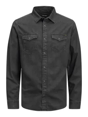 CAMICIE Ragazzo JACK&JONES 12148417 SHERIDAN DENIM BLACK