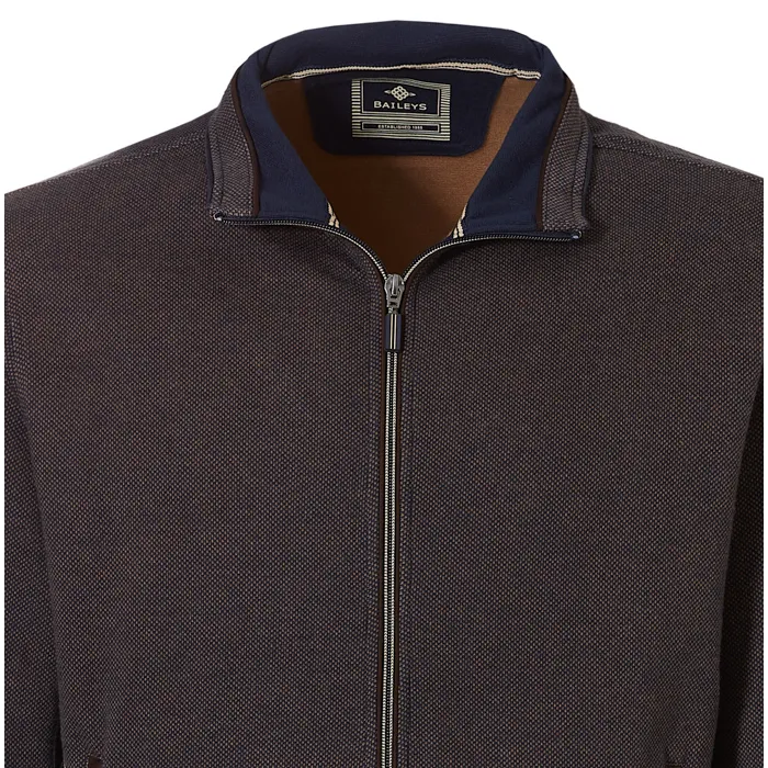 Cardigan con zip Baileys a pois Marrone