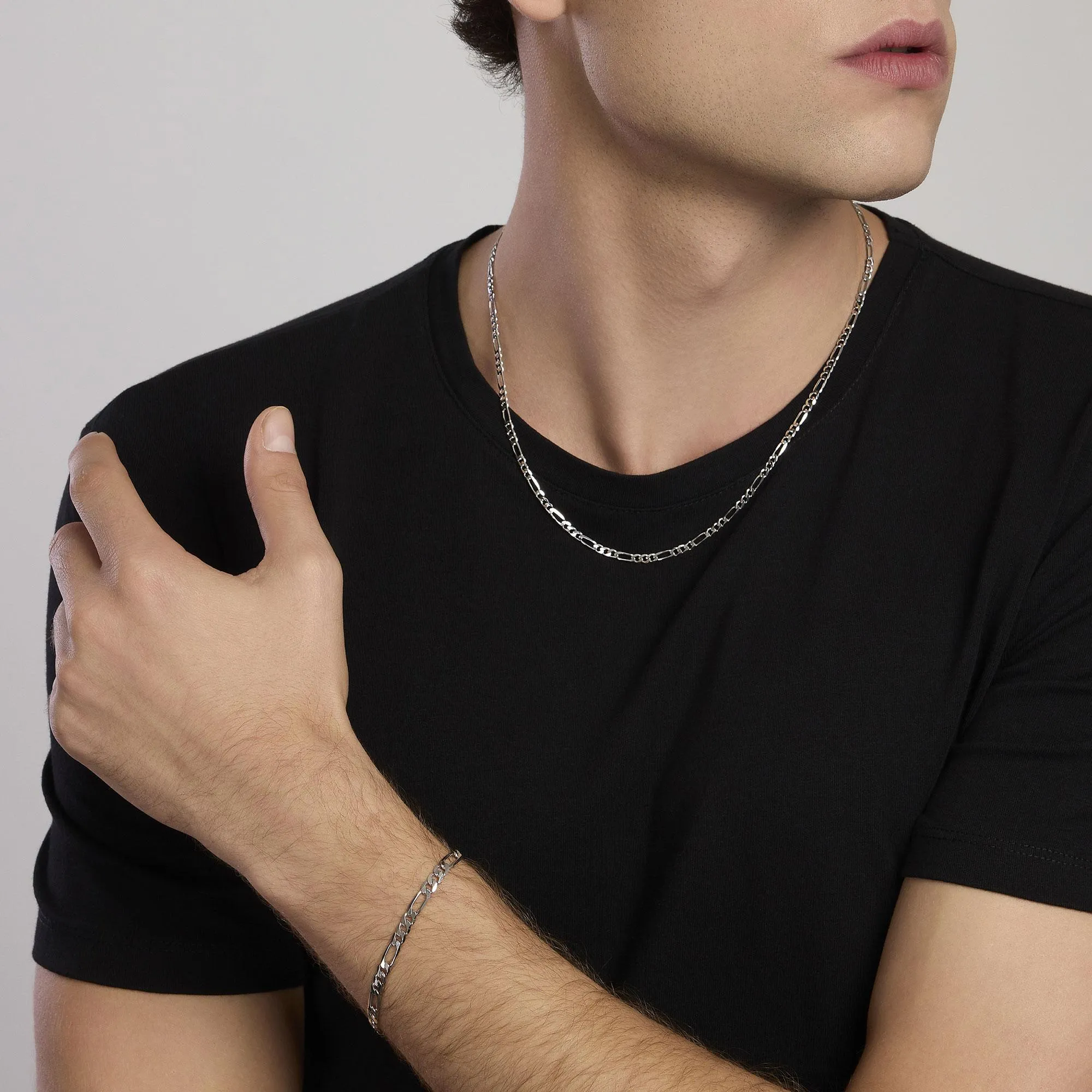 Collana uomo in argento con catena    Millennium
