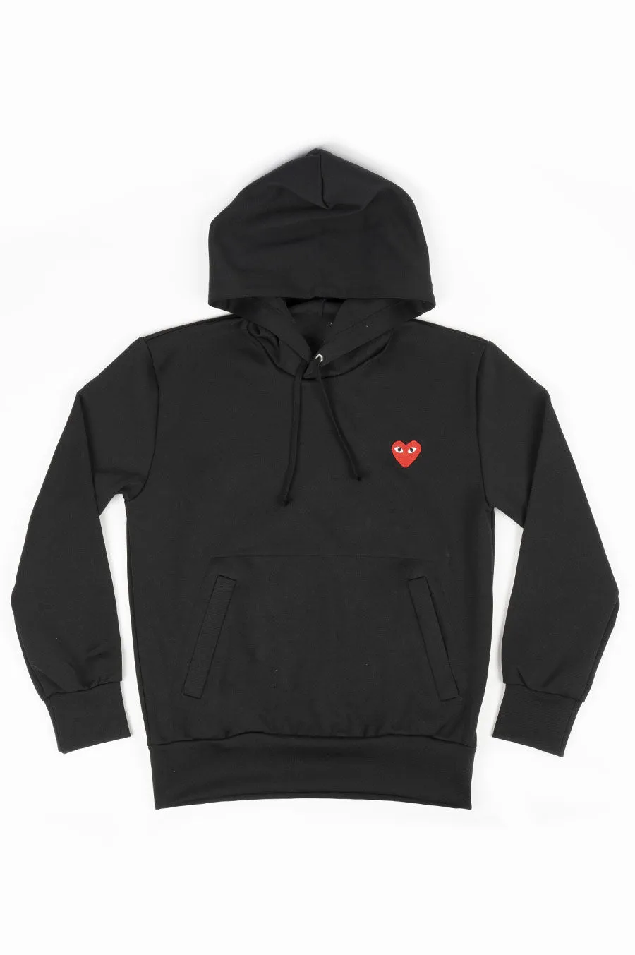 COMME DES GARCONS PLAY RED HEART PULLOVER HOODY BLACK