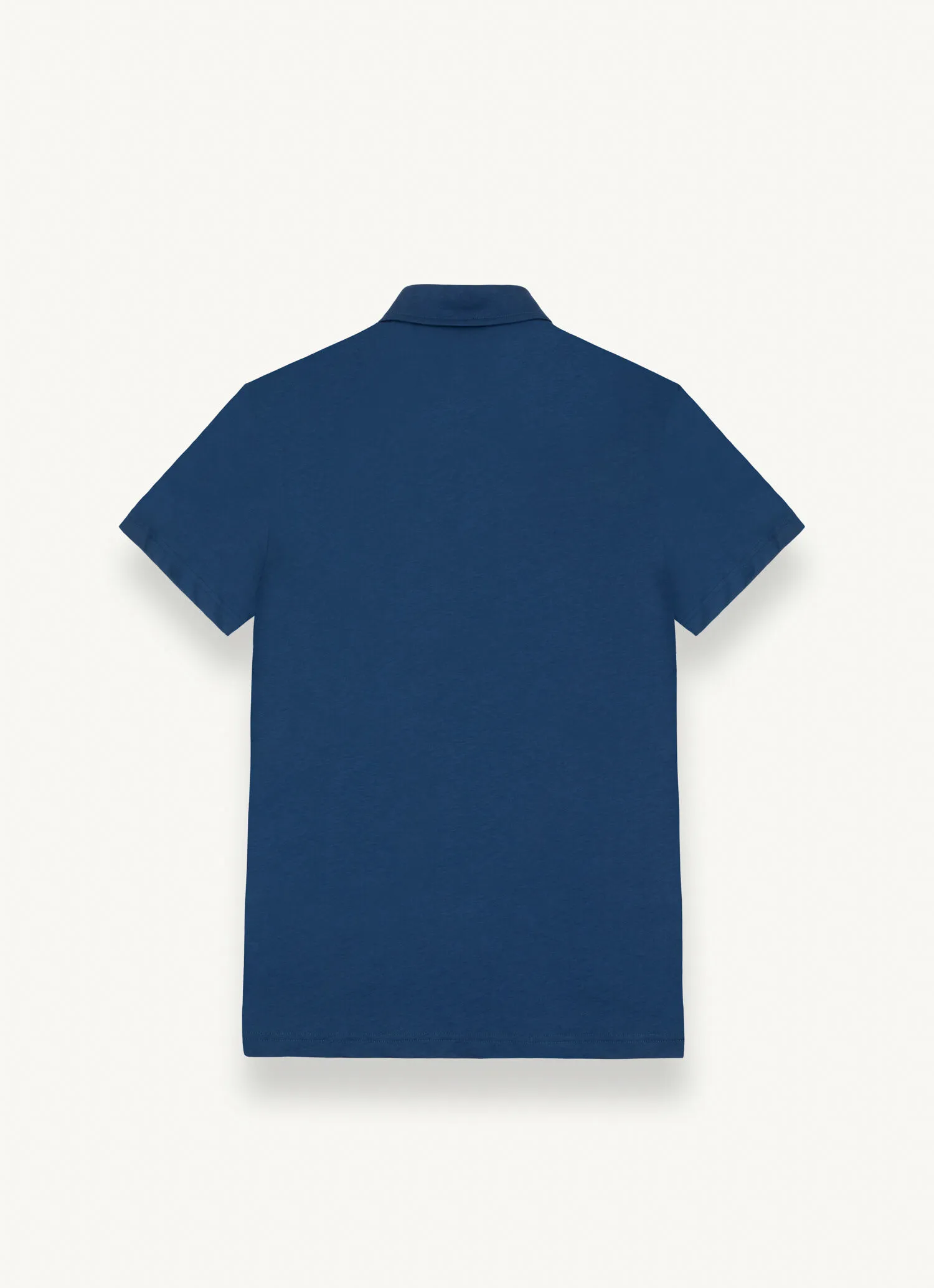 Compact cotton polo shirt with shirt collar