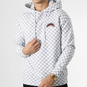 Felpa con cappuccio Basic Cap Check SP229 Bianco Grigio