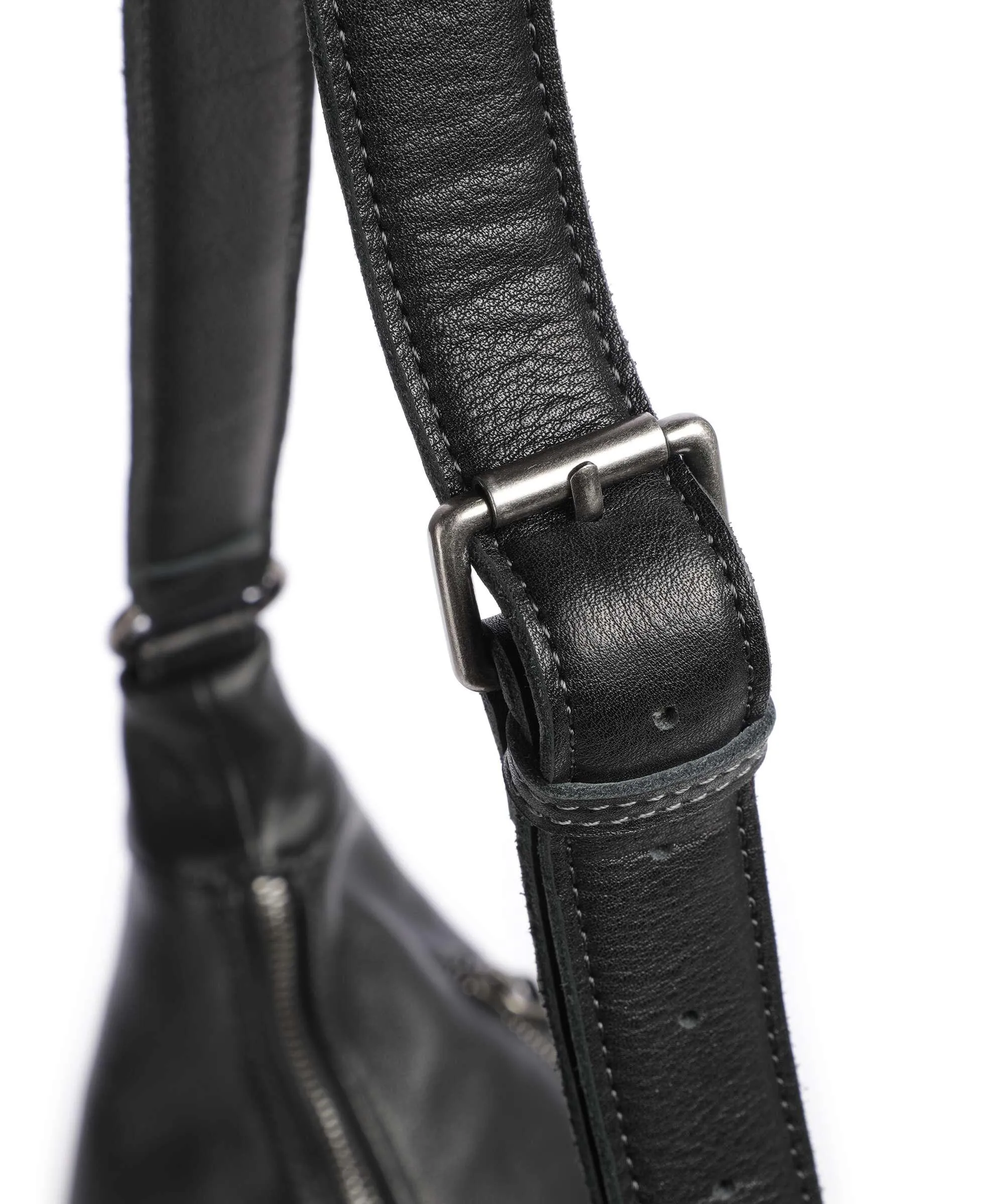  FredsBruder Dear Borsa hobo pelle granulata nero  