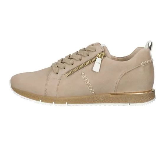 GABOR scarpe da donna in vera pelle con cerniera, eleganti sneakers basse 83.470.12 marrone