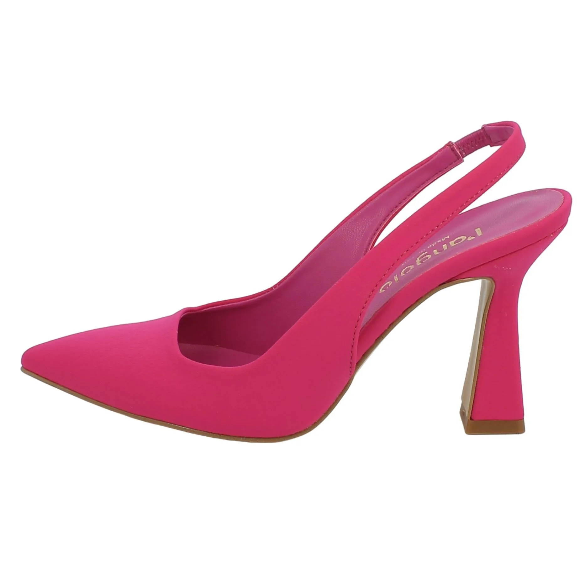 L'Angolo  Decoltè con Slingback in Lycra fucsia 