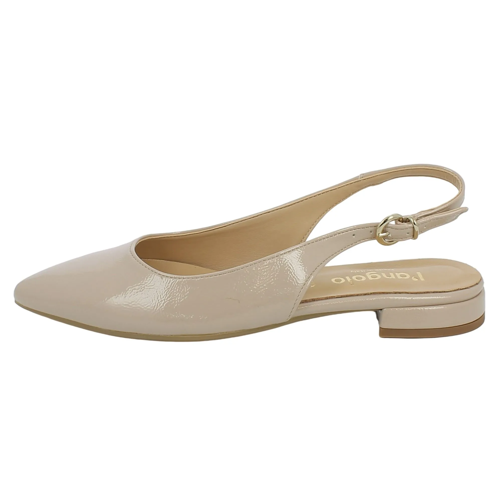 L'Angolo  Sandalo in naplack nude con slingback 