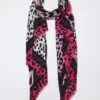 LIU JO STOLA FUNKY ANIMALIER 90X180 81750 VIVA MAGENTA
