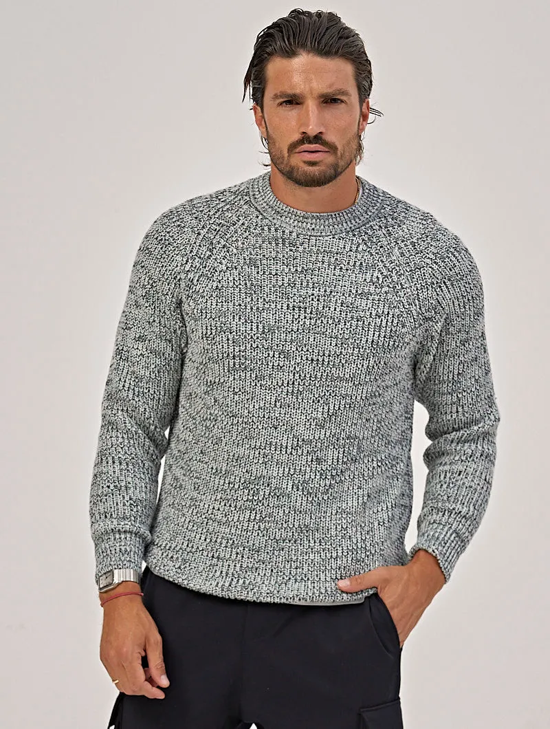 MAGLIONE GIROCOLLO MELANGIATO