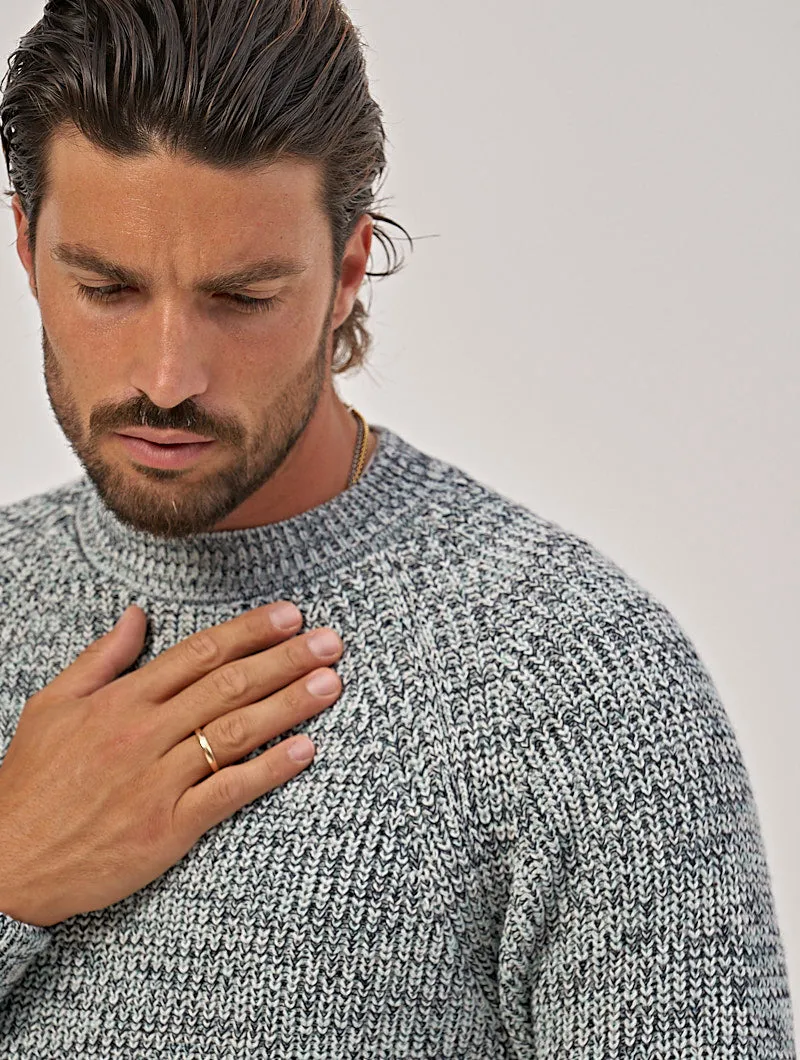 MAGLIONE GIROCOLLO MELANGIATO