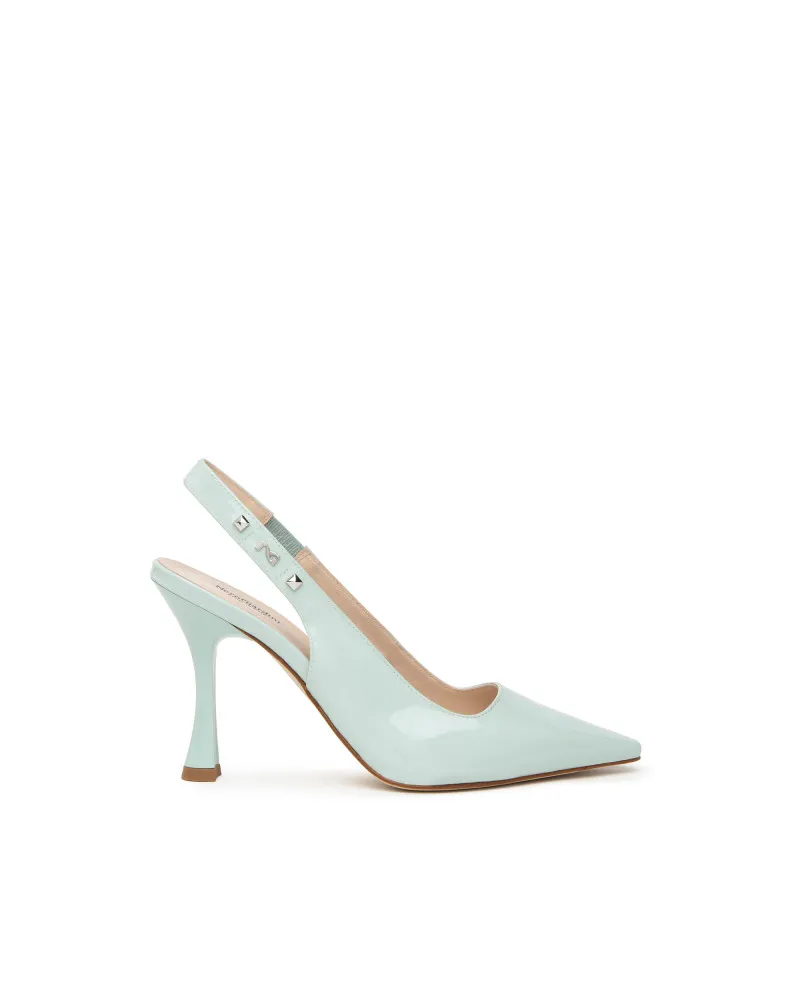 Nero Giardini slingback in vernice col. menta E409370DE530