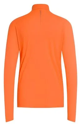 Odlo Women's 1/2 Zip Essential Ceramiwarm Orange Sweater