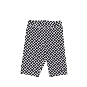 Pantaloncino Ciclista Donna Flying V Print Legging Short Black/white Checkerboard