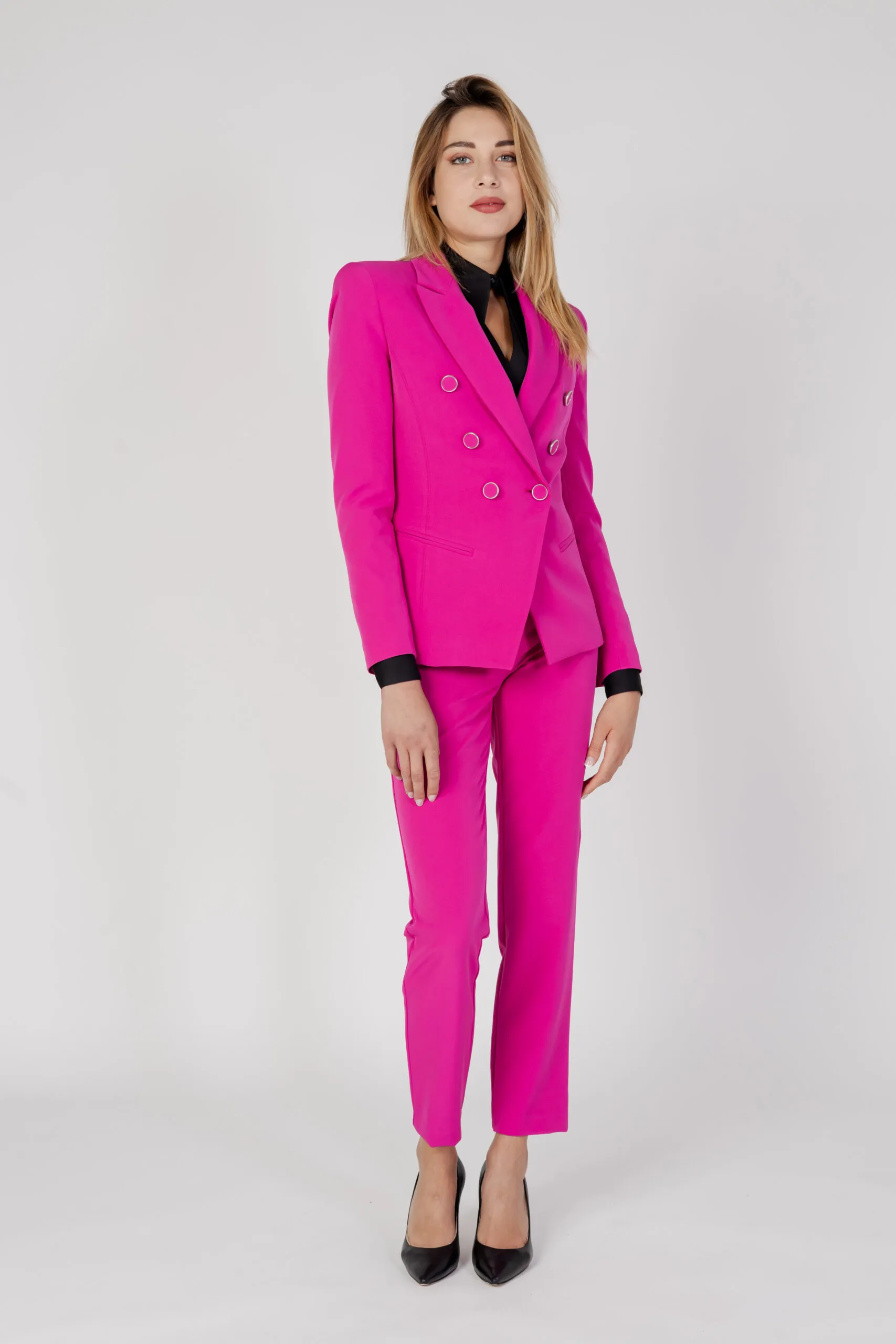 Pantaloni a sigaretta Silence basic cassiopea Fuxia