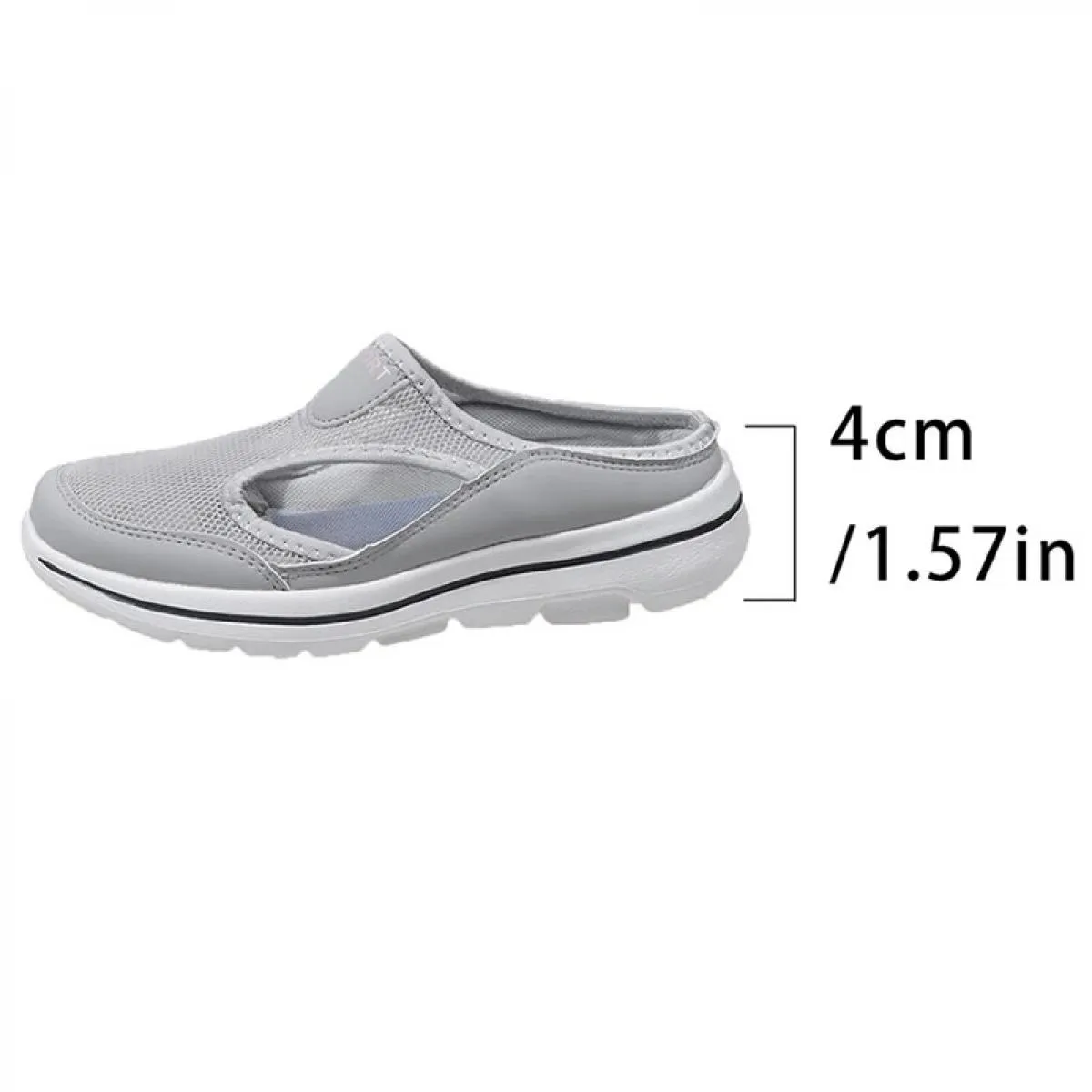 Pantofole sportive in mesh traspirante Sandali con zeppa ritagliati casual da donna Estate 2024 Comoda camminata antiscivolo