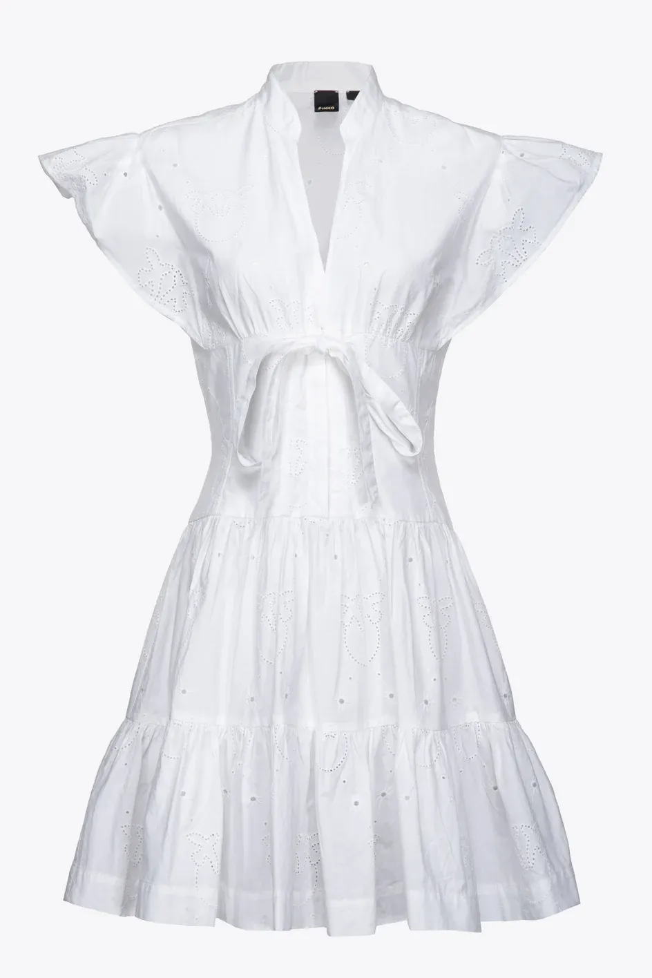 Pinko Short Dress in Sangallo / White