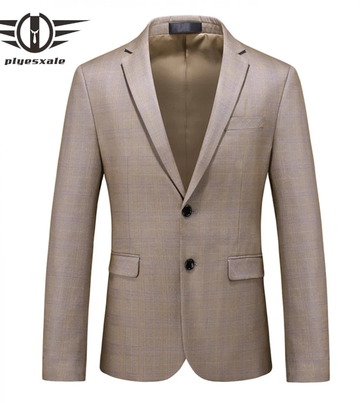 Plyesxale Luxury Mens Casual Blazer Jacket 5xl 6xl Big Size Khaki Blazer Uomo Slim Fit Business Blazer scozzese formale Uomo