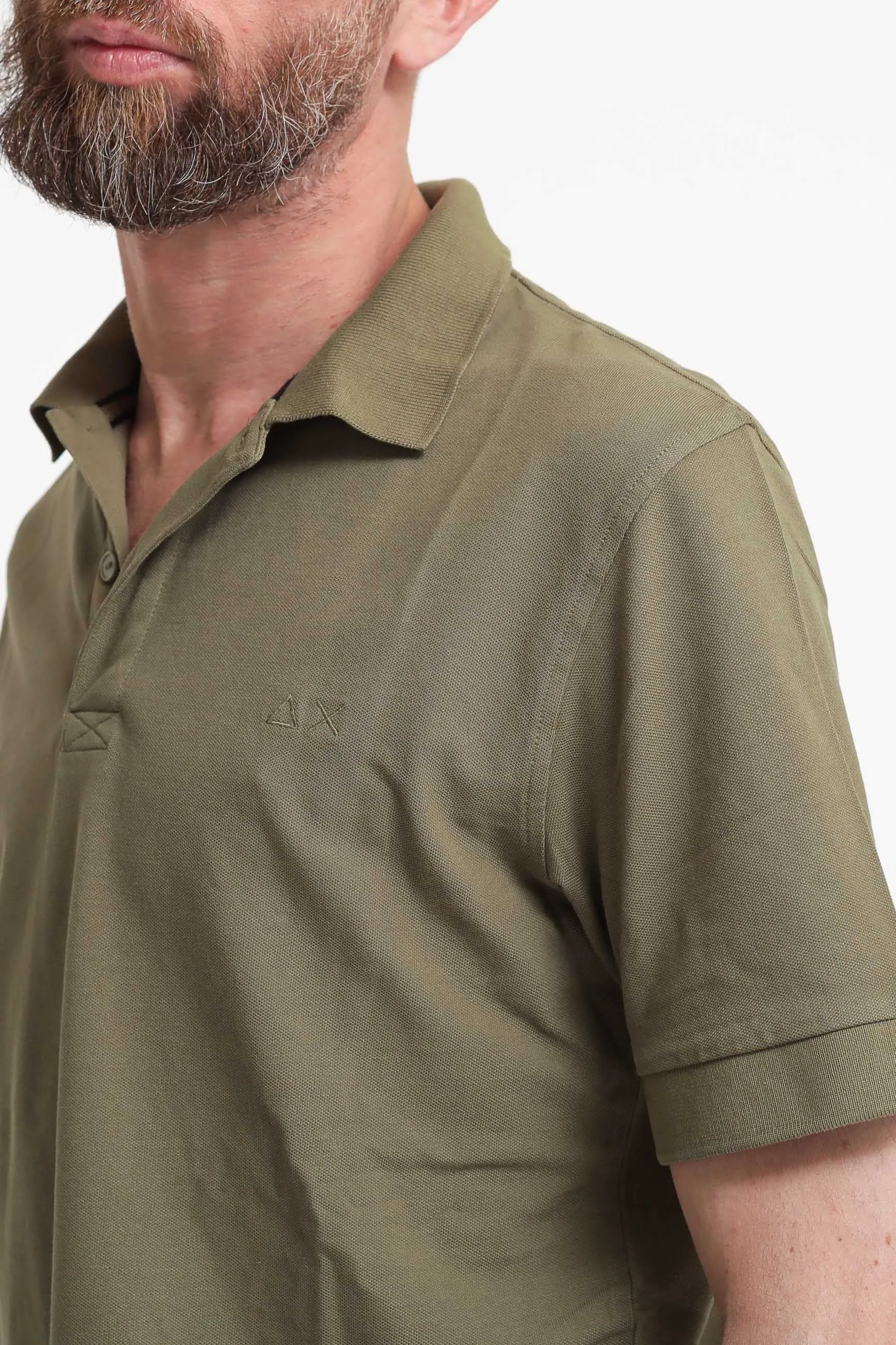 Polo Cold Dye Details El. - Militare