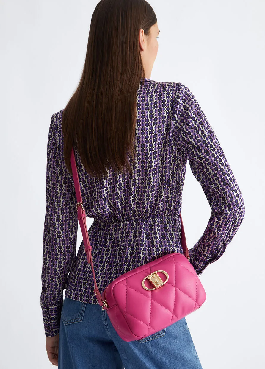 Shoulder Bag with Logo / Pink