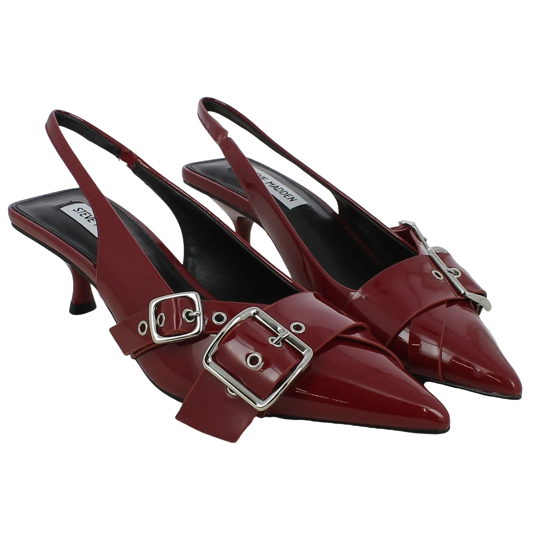 Steve Madden  Stepback - Sandalo con Slingback in Vernice Rosso 