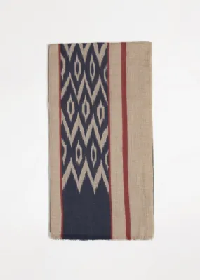 Stola in cashmere Kashan Beige Blu