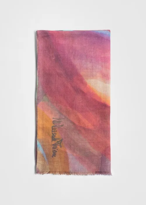 Stola in cashmere light Dipinto Bordeaux