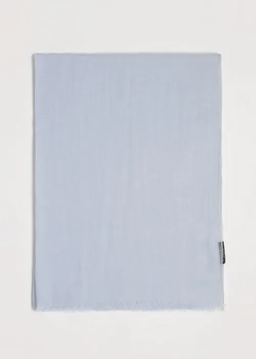 Stola in cashmere voile ultralight celeste