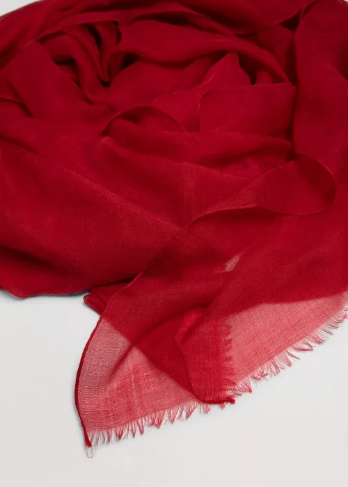 Stola in cashmere voile ultralight rossa