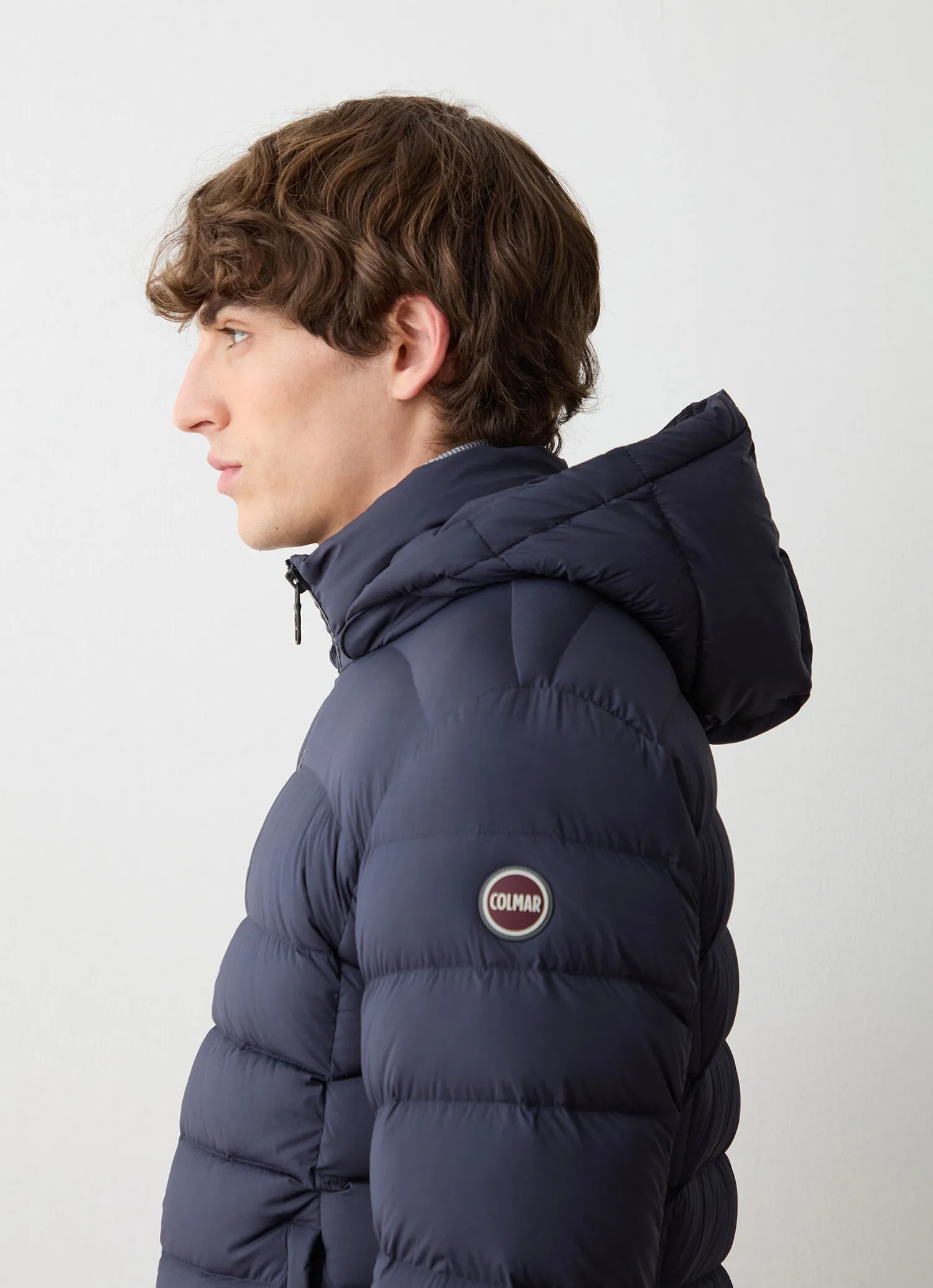 Super-matte stretch down jacket