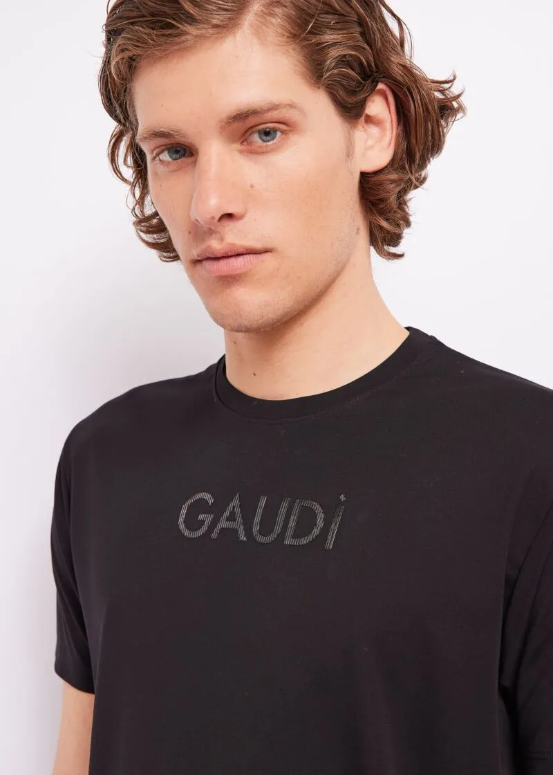 T-shirt in jersey con logo