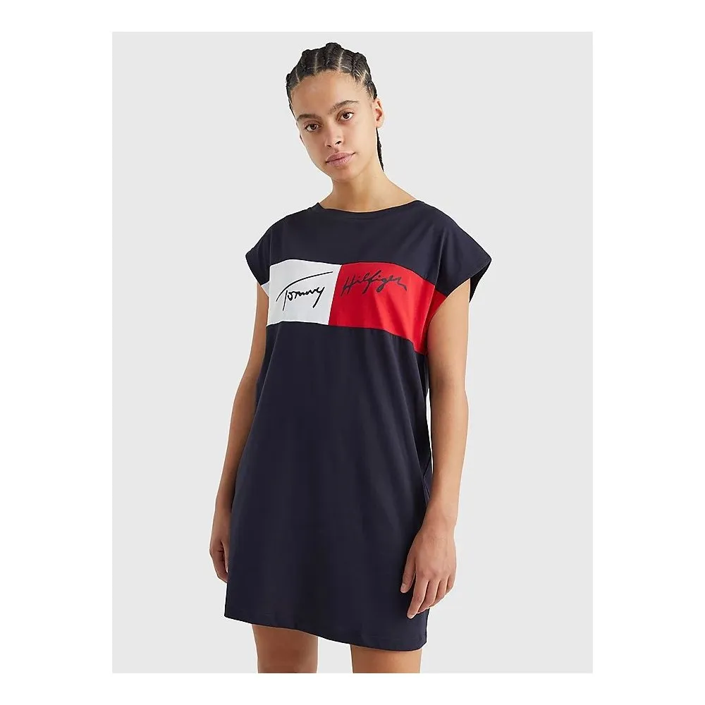 TOMMY JEANS - ABITO CANOTTA COLOR BLOCK IN COTONE BIOLOGICO - UW0UW03704-DW5