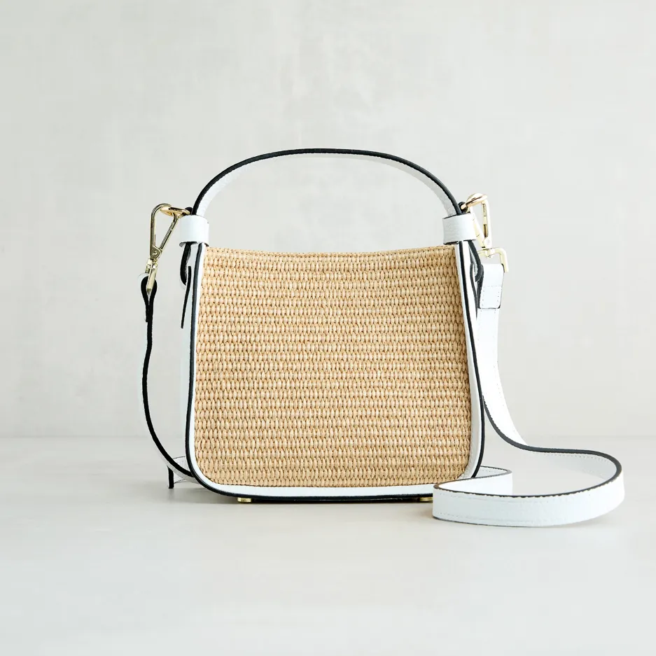 V-Bag Bianca in Rafia