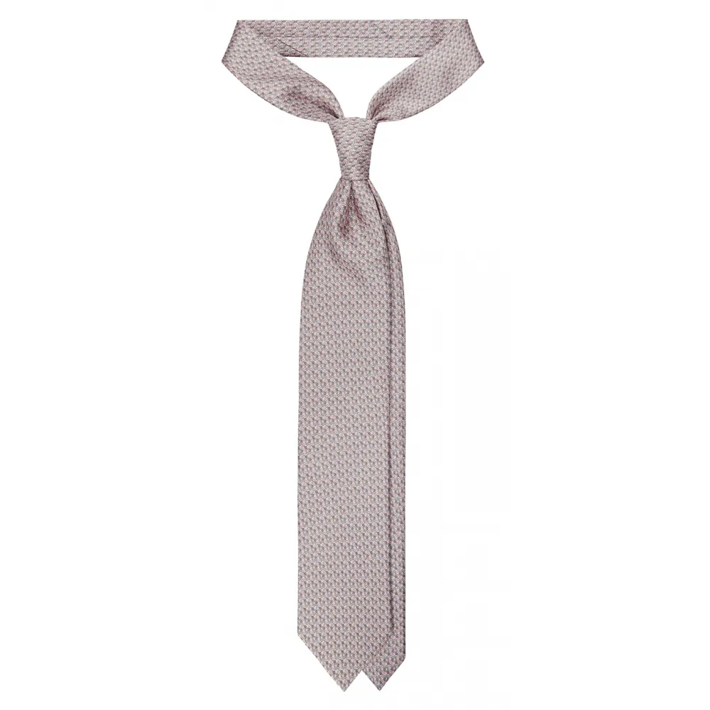 Viola Milano - Archivio Maillon Cravatta in Seta con Chiusura a Punta - Rosa - Handmade in Italy - Luxury Exclusive Collection