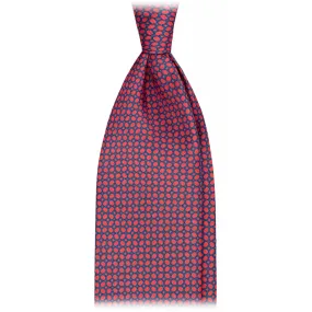 Viola Milano - Cravatta Artisan in Seta con Punta a Catena - Mescolare Rosa - Handmade in Italy - Luxury Exclusive Collection