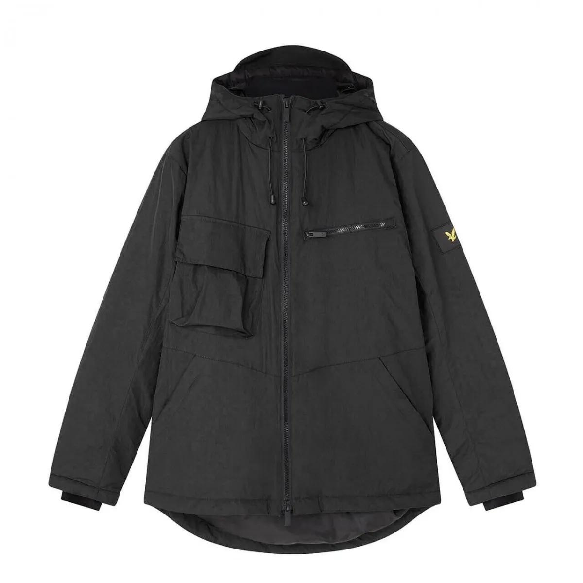 Wadded Dual Pocket Jacket, Nero