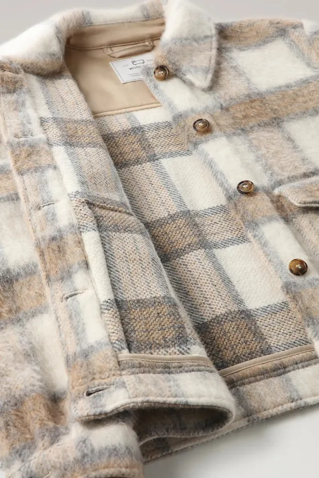 Wool Blend Shirt Jacket Woolrich / Beige